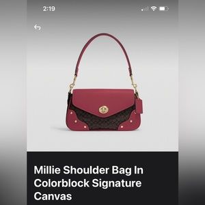 Coach pink/brown bag.  Never worn brand new.